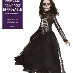 Skeleton Princess Kids Costume - Black
